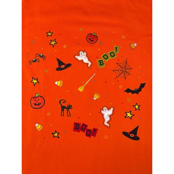 Halloween Embroidered Fleeced Long Sleeve Shirt Size 2X (Bx 7) - Picture 2 of 7